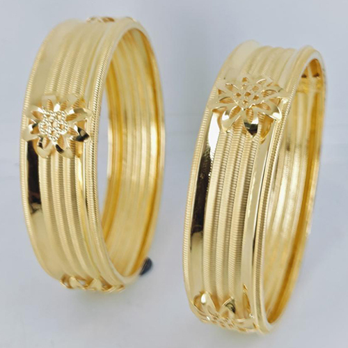 3 Gold Jadau Bangles