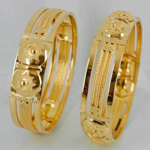 Gold Designer Jadau Bangles