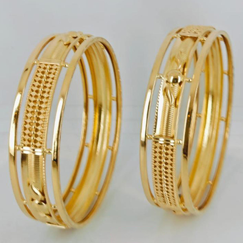 Gold Stylish Jadau Bangles