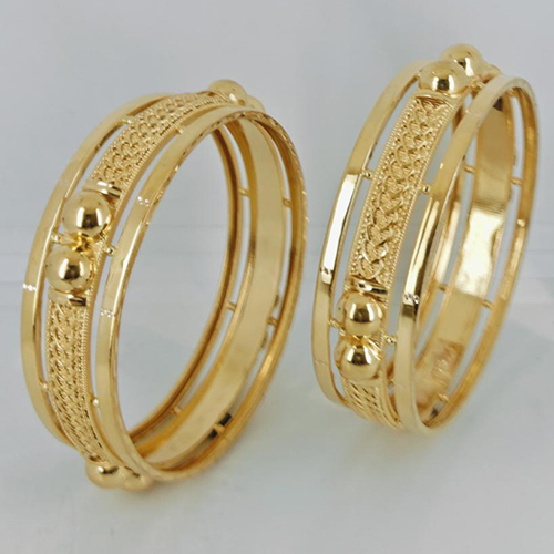 Modern Gold Jadau Bangles