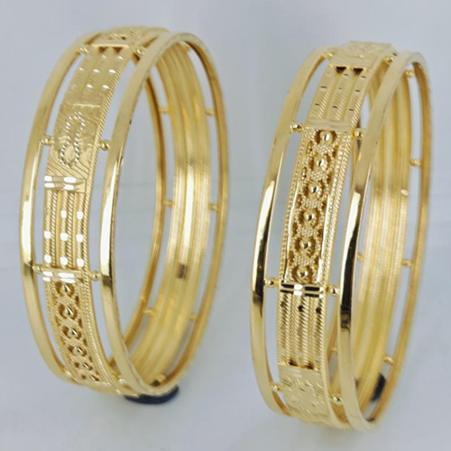 Ladies Gold Jadau Bangles