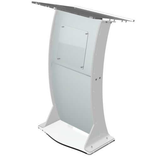 Classic Concepts Ccp056-acrylic Podium Frosted Look Front Panel With Side White Pillars