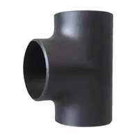 Carbon Steel Equal Tee - Different Thicknesses Available, Polished Surface, Black Finish, Ideal For Construction Applications