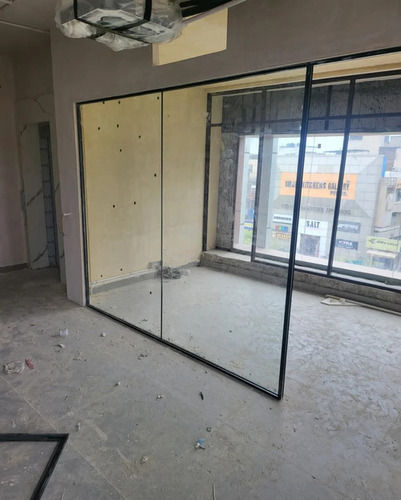 Black Aluminium Glass Office Partition