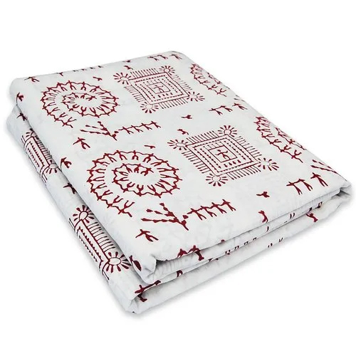 Hand Block Cotton Jaipuri Printed Fabric - Knitted Type: No