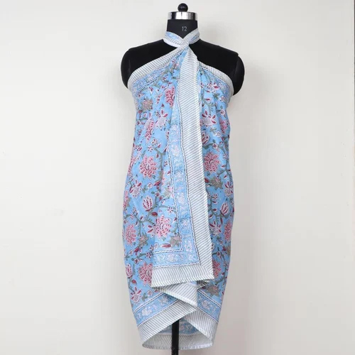 Ladies Dye Printed Beach Sarong - Color: Multicolor