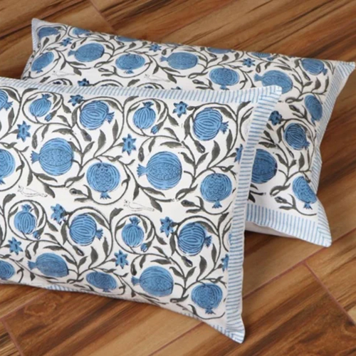Hand Block Printed Cushion Cover - Material: Cotton