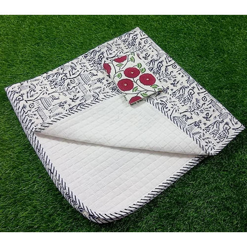 Baby Hand Block Printed Cotton Quilt Set - Use: Home