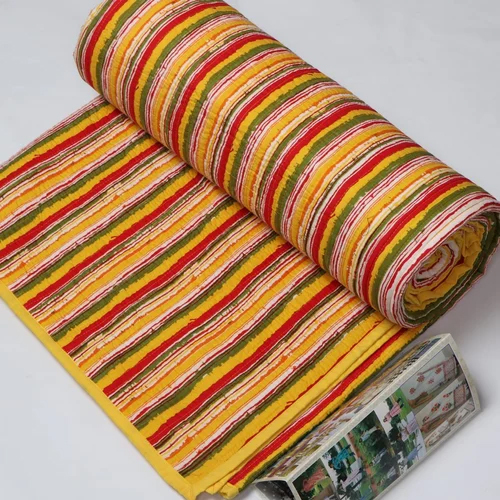 Cotton Handmade Kantha Quilt - Pattern: Printed