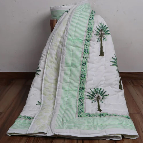 Polka Dot Handmade Kantha Quilt - Material: 100% Cotton