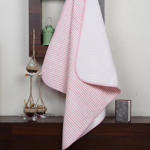 Baby Machine - 100% Cotton Block Printed Quilt | Soft Cotton Filling, Durable Stitching, Whimsical Nursery Design