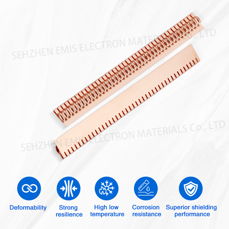 ESD shielding beryllium copper strips