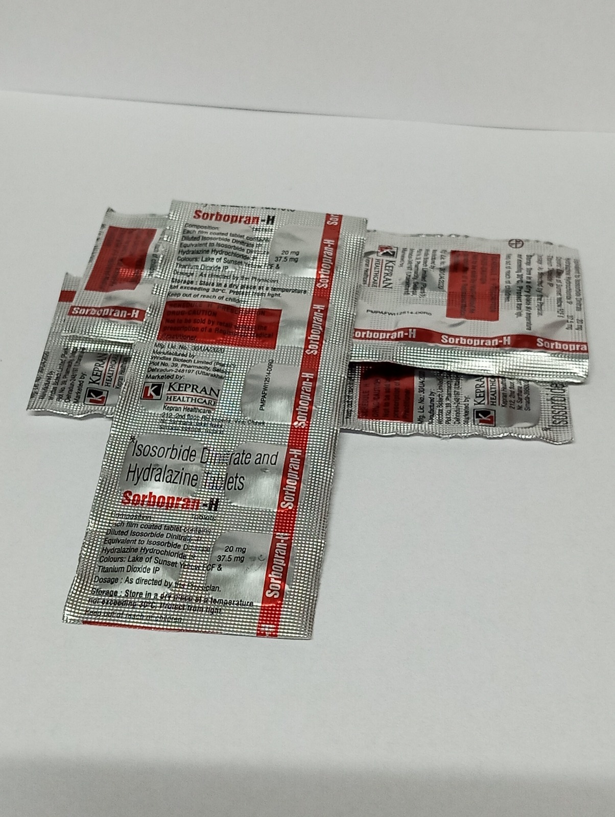 Isosorbide Dinitrate Hydralazine tablets