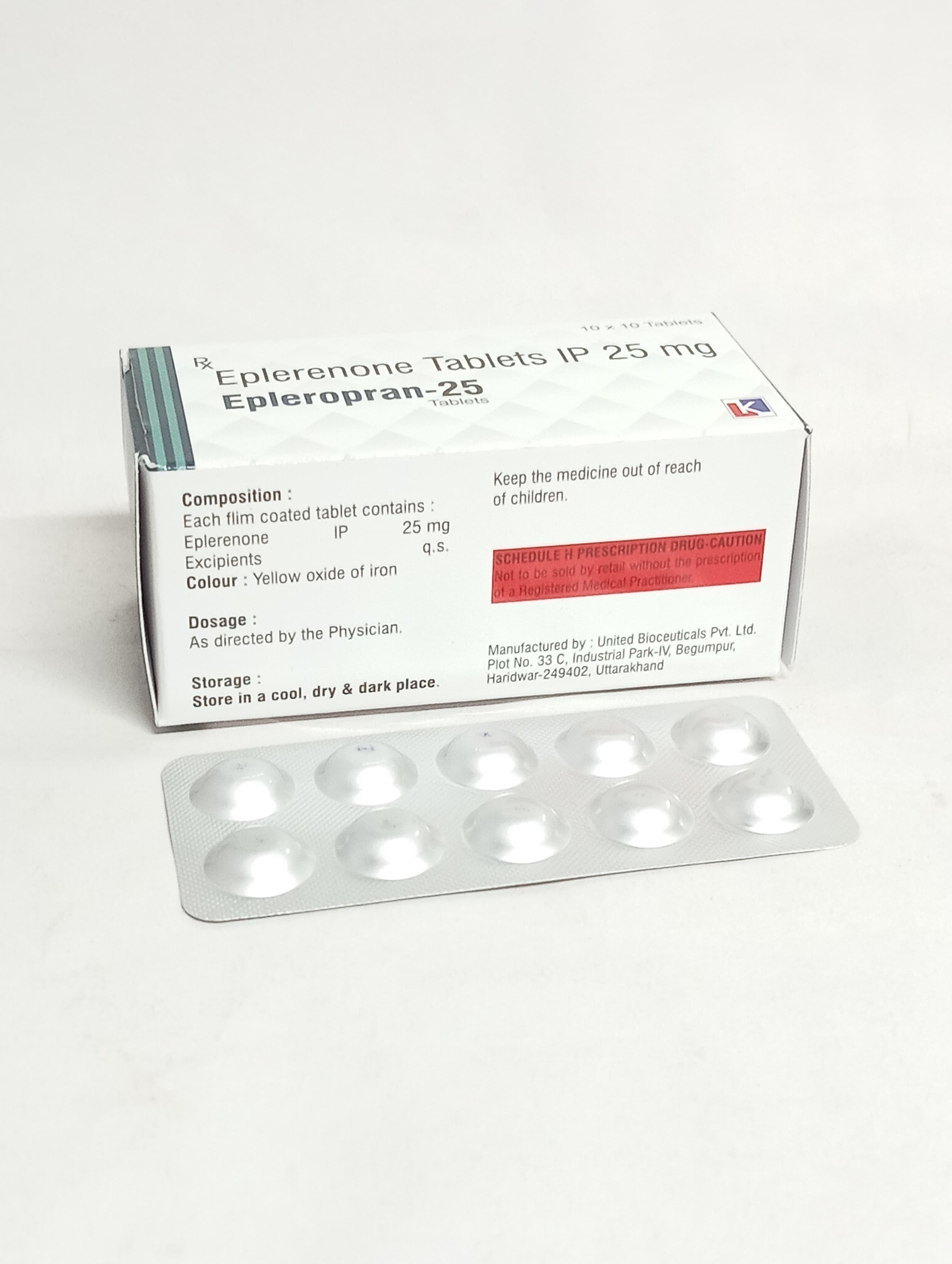 Eplerenone 25 mg Tablet