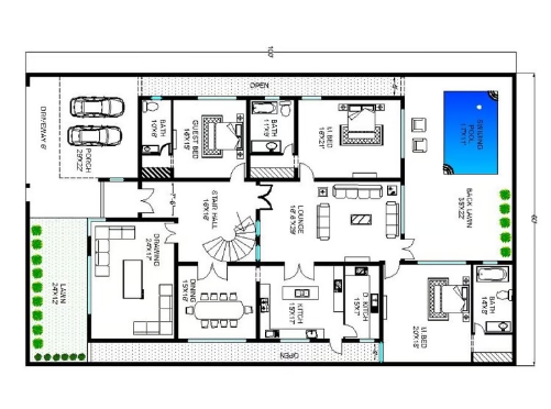 2D House Plan