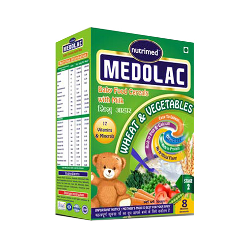 Medolac Wheat And Vegetable Baby Food Cereals With Milk