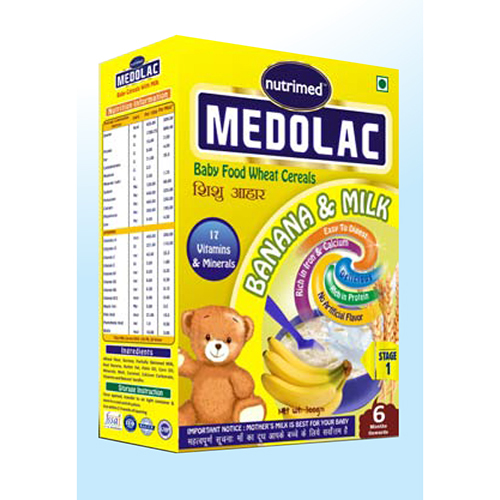 Medolac Banana And Milk Baby Food Wheat Cereals