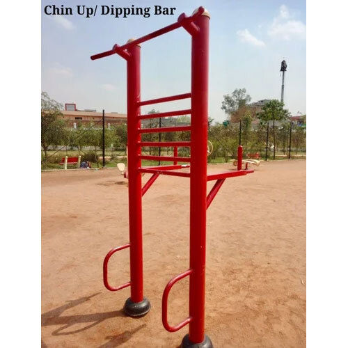 Red Outdoor Dipper Bar Machine - Application: Tone Up Muscle