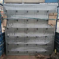 Mobile Phone Lockers - Mild Steel, Rectangular Shape, Grey Color | Office Use, No Power Supply Needed, No Alarm