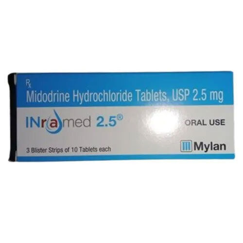 2.5Mg Inramed Midodrine Hydrochloride Tablet - Drug Type: General Medicines