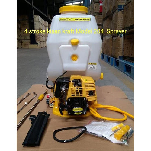 204 4 Stroke Kisankraft Power Sprayer - Color: Yellow & White