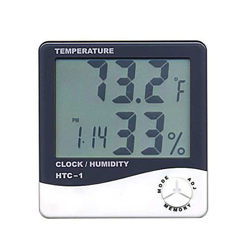 Digital Thermo Hygrometer - Color: White & Black