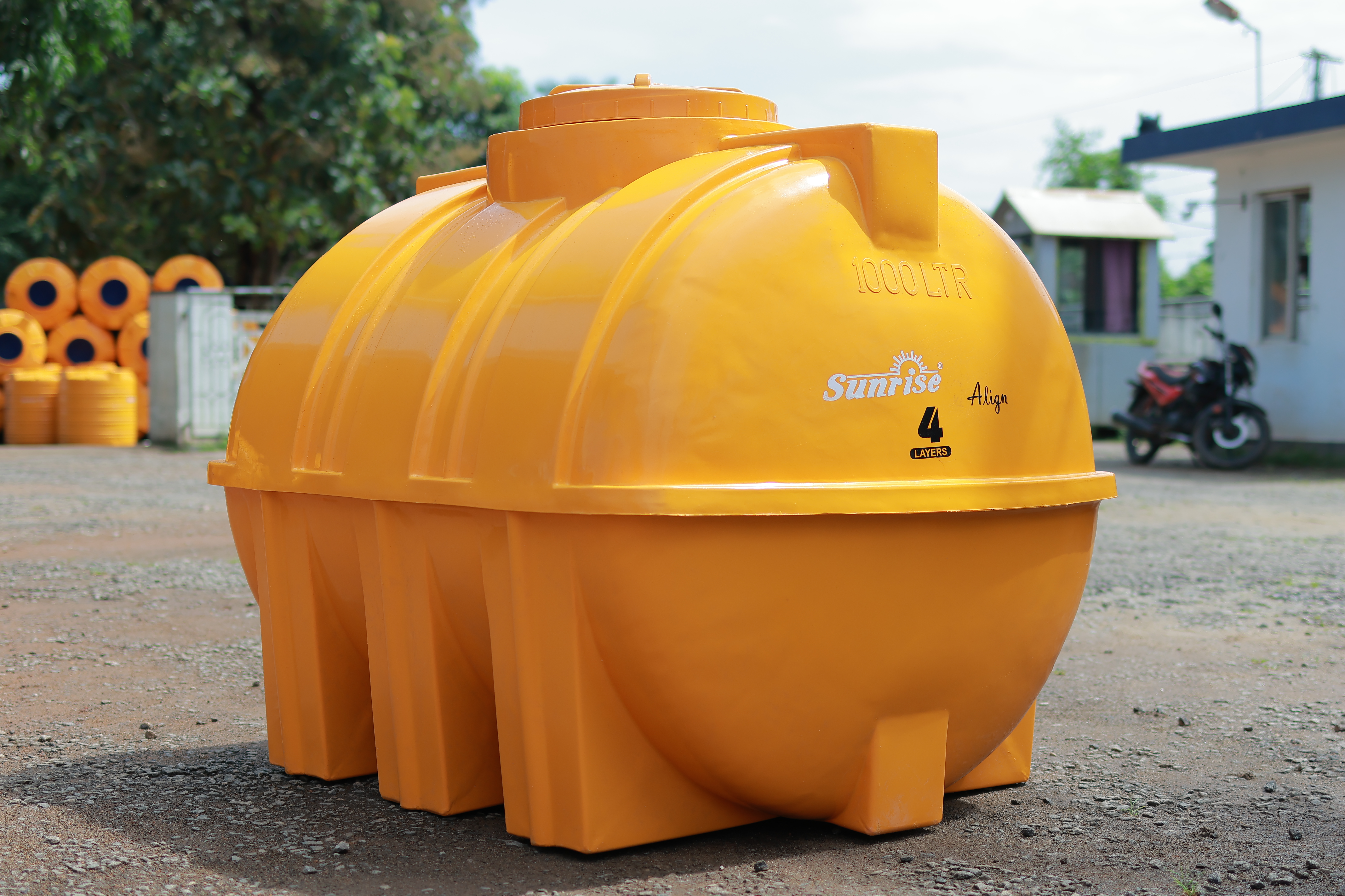 Align Horizontal Water Storage Tank 500L - Color: Yellow