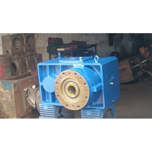 Extruder Gearbox - Mild Steel, Blue Color | 220-440 Voltage, Helical Gear Design for Automobile Industry