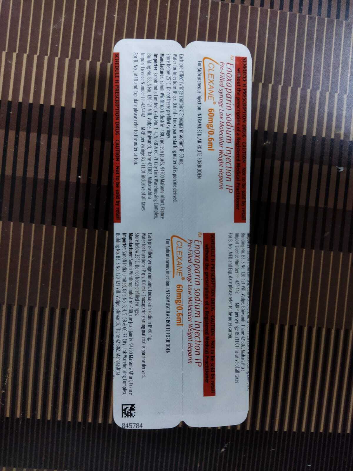60mg Enoxaparin Sodium Injection
