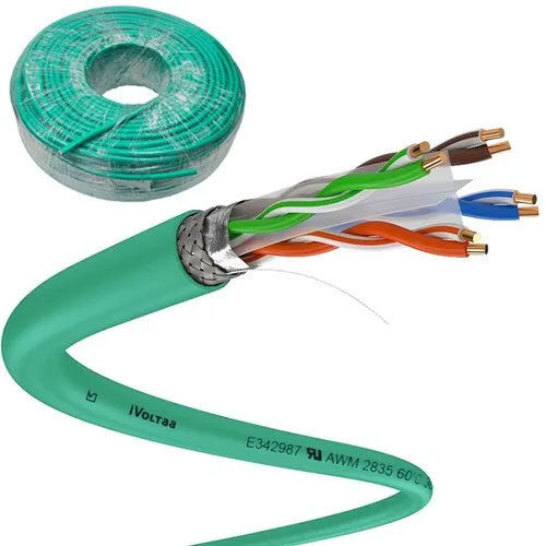 Ivoltaa Ethernet Cat6A 10Gb-Sec High Speed Lan Cable - Color: Green