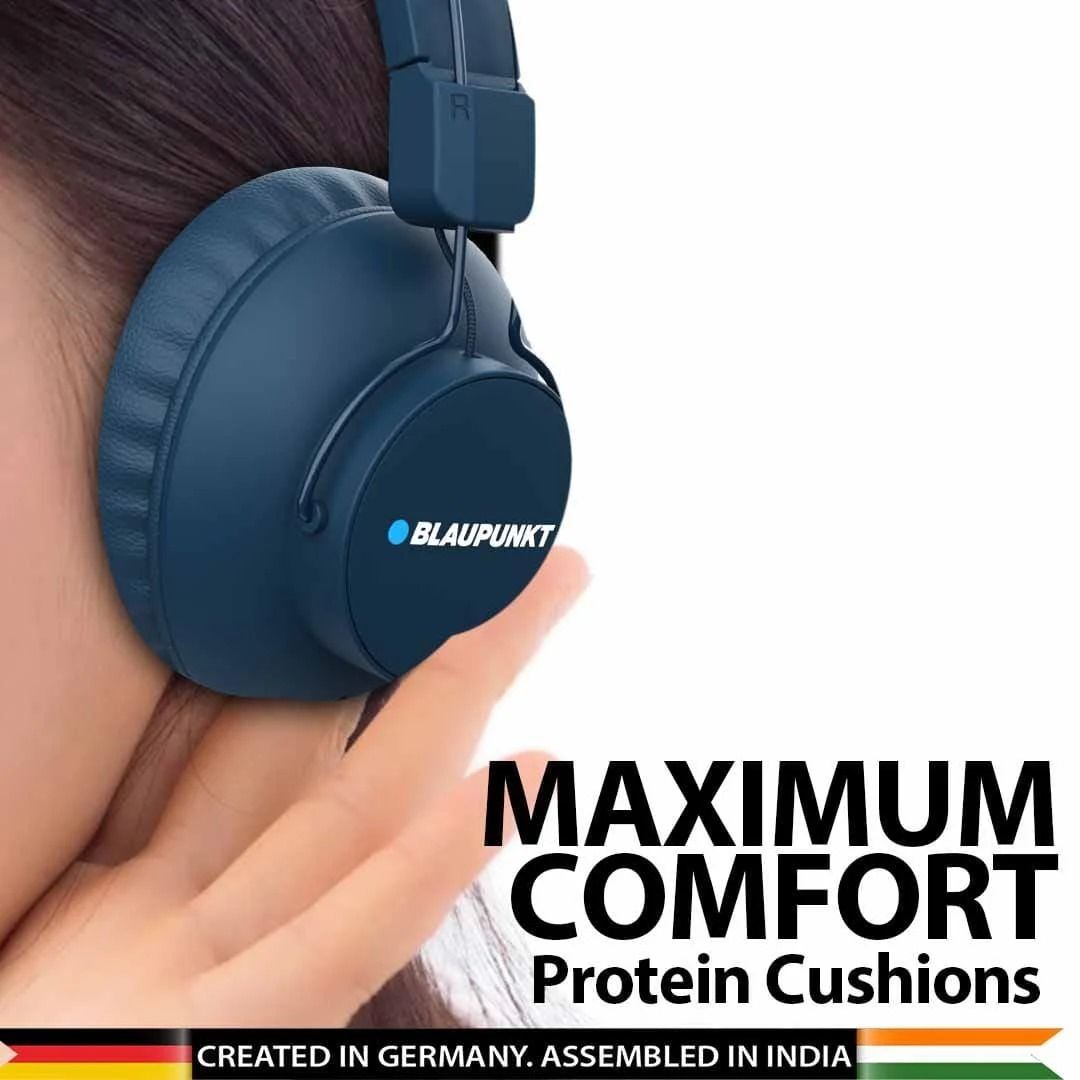 Blaupunkt BH41 Bluetooth Wireless Over-Ear Headphone (Blue)