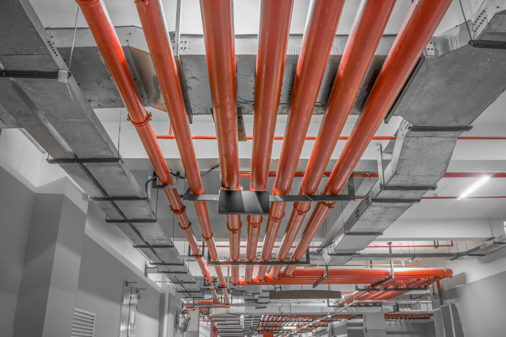 Fire Sprinkler System - Color: Red