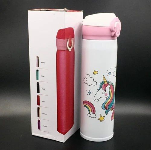 Mitsico Unicorn Character Insulated Steel Water Bottle for Kids Teenagers