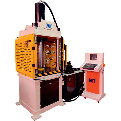 Automatic Four Pillar Hydraulic Press - Color: White