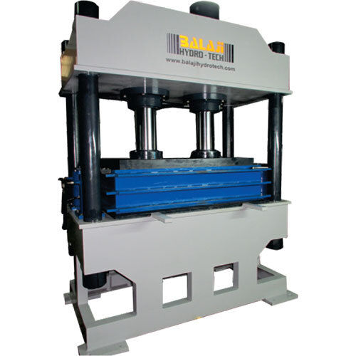 Four Pillar Hydraulic Press - Double Cylinder - Color: White