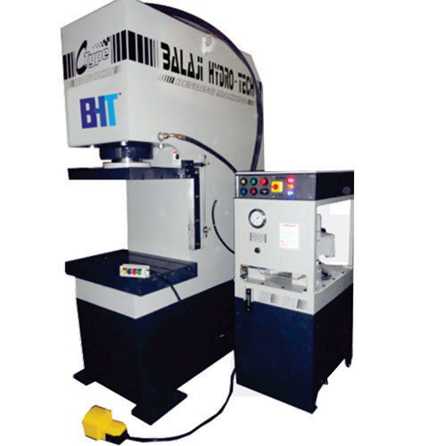 Vertical C Frame Hydraulic Press - Color: White And Blue