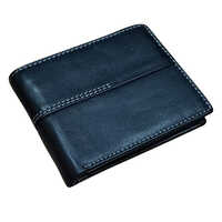 Black Leather Wallet - High-Quality Leather, Various Sizes Available, Different Colors Offered - Modern, Folded Design for Easy Carrying