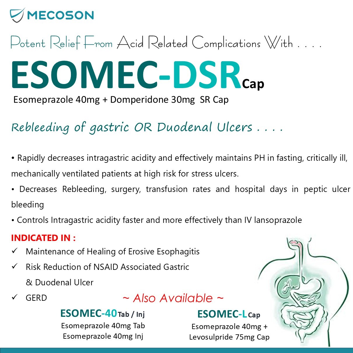 Esomeprazole 40mg Tablet