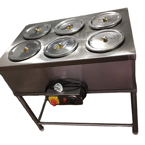 Bain Marie Warmer 6 Container - Color: Silver