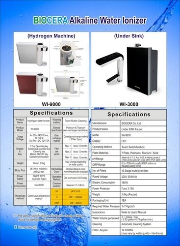 Hydrogen Water Ionizer