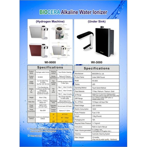 Hydrogen Water & Under Sink Ionizer