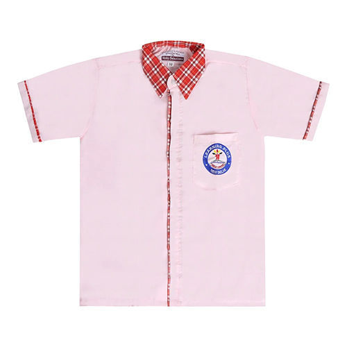 Kid School Half Sleeve Shirt - Fabric Type: Cotton