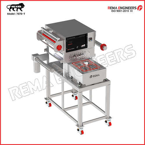 Rema-7878-Ts Rema-7878-T Semi Automatic Tray Cup Sealing Machine - Color: Silver