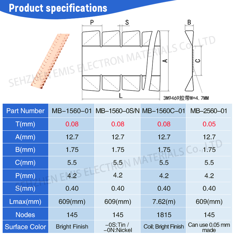 Double sided serrated beryllium copper shrapnel