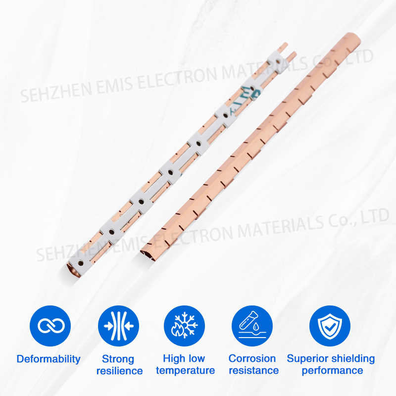 Assembled beryllium copper spring strips