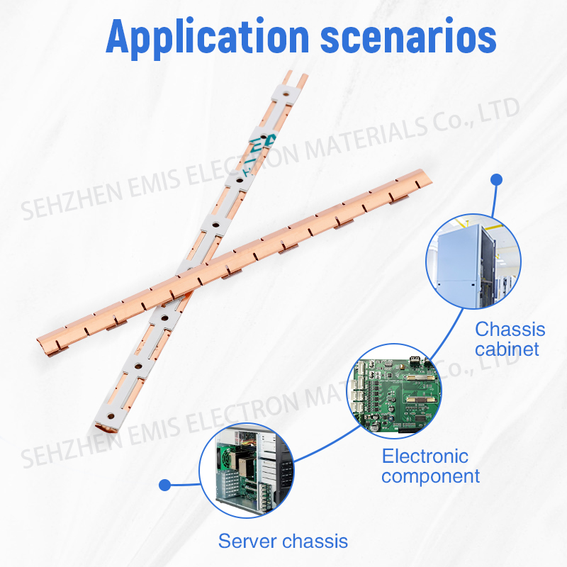 Assembled beryllium copper spring strips