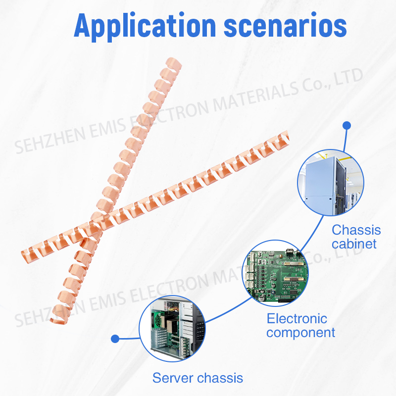 Beryllium copper shrapnel specifically designed for gap shielding