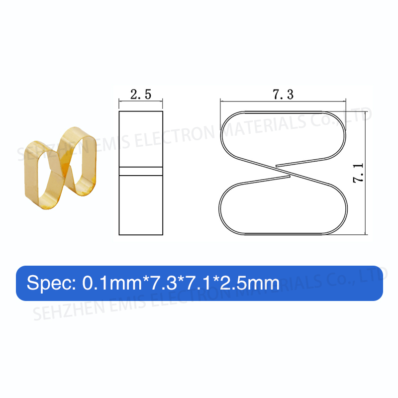 PCB board gold-plated beryllium copper spring plate