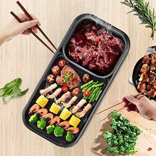 Mitsico Multifunctional Rinse One Pot Portable Home Electric Hot Pot Cooking Machine Multifunction Barbecue Pot Korean BBQ Hot Pot