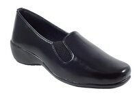 Ladies Black Office Uniform Shoes - Genuine Leather, Low Heel, Eva Insole, Durable Pu Outsole | Versatile Design For All-day Comfort And Professional Style